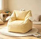 Character Bean Bag Chair – Shredded Foam Filled Lazy Sofa with Face & Little Arms – Cute Kids Lounger